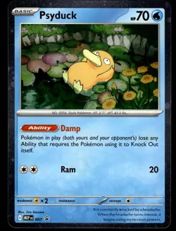 Psyduck MEP 007 & Golduck MEP 008 Black Star Promo Mego Evolution Pokemon Card - Image 2