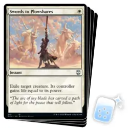 SWORDS TO PLOWSHARES X4 Streets Of New Capenna: Commander Magic MTG MINT CARD - Image 1