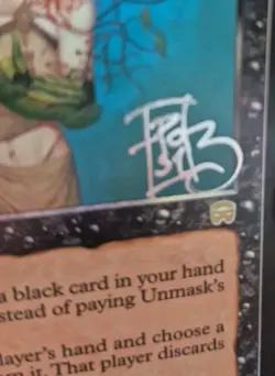 Unmask Mercadian Masques Foil MTG LP Magic Card- AUTOGRAPHED (NO COA) - Image 5
