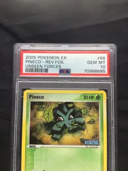 Pokemon Cards: EX Unseen Forces Reverse Holo: Pineco 66/115 PSA 10 - Image 3