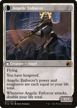 Enduring Angel // Angelic Enforcer FOIL #17 | MID Innistrad: Midnight Hunt | MTG - Image 2