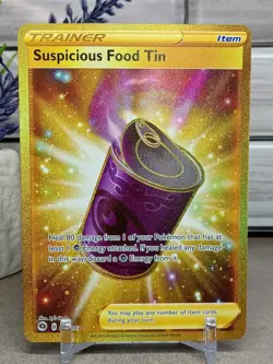 Pokemon TCG - Suspicious Food Tin 80/73 Secret Gold Rare Holo - Champion's Path - Image 1
