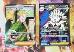 Pokemon Mega Evolutions Full Art Lot - Lt Surge's Bargain & Mega Abomasnow EX - Image 1