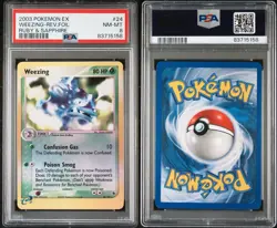 2003 Pokemon EX Ruby & Sapphire Weezing PSA 8 Reverse Holo Rev Foil 24/109 - Image 3