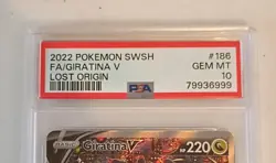 2022 Pokemon SWSH Lost Origin #186 FA/Giratina V PSA 10 Gem Mint - Image 2
