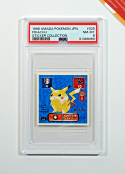 Pokemon PSA 8 Pikachu #025 Sticker Collection 1996 Japanese - Image 1