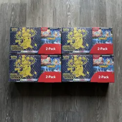 Brand New Pokemon Surging Sparks ETB + Booster Bundle Costco Sealed Lot of 4 - Image 1