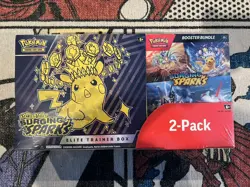 Pokemon TCG Surging Sparks Elite Trainer Box ETB 2-Pack Booster Bundle SEALED - Image 1