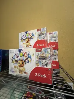 Pokemon TCG Prismatic Evolutions ETB with Booster Bundle Costco 2-Pack Sealed - Image 1