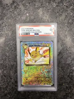 PSA 7 Pokemon 2002 Legendary Collection Dark Raichu 7/110 Reverse Holo NM - Image 1
