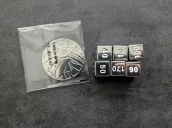 Pokemon Arceus TCG Silver Metal Coin and Dice Set - Image 1