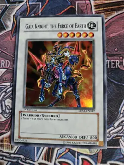 Gaia Knight, the Force of Earth 5DS1-EN042 Super Rare 1st Edition VLP Free Ship - Image 1