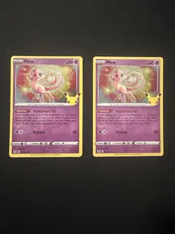 Pokemon TCG Mew Celebrations Holo Rare Card 011/025 NM/Mint Condition - Image 1