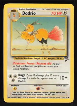 Pokemon Base Set 2 #37/130 Dodrio Card TCCCX - Image 1