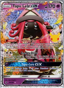 Tapu Lele GX 60/145 - Celebrations 25th Anniversary - Pokemon Card - NM - Image 1