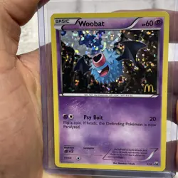 Pokemon McDonald's Promos 2012 Woobat - 7/12 NM Near Mint Card TCG Pokemon - Image 1