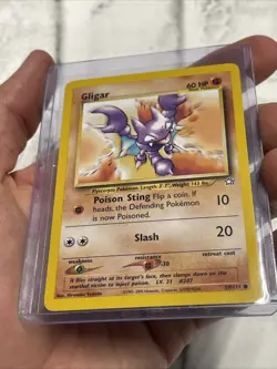 Gligar 59/111 Pokemon Card Neo Genesis Common NM Near Mint Vintage WOTC Nintendo - Image 2