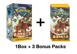 [1box+3packs]Clay Burst Sv2D Scarlet&Violet Booster box pokemon cards Korean - Image 1