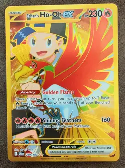 Pokemon TCG - Ethans Ho-oh Ex 239/182 - Hyper Rare Gold Card - NEAR MINT / MINT - Image 1
