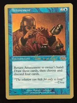 1x MTG Attunement - 2000 Tom van de Logt (USG) - World Championship Decks (WCD) - Image 1