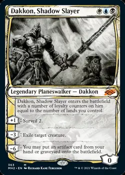 MTG | Dakkon, Shadow Slayer (Sketch) [Modern Horizons 2] Near Mint - Image 1