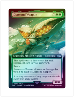 1x Diamond Weapon, Foil, Extended Art, Final Fantasy, Magic MTG NM - Image 1