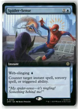 Spider-Sense (Extended Art) Marvel's Spider-Man NM Magic MTG - Image 1