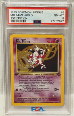 1999 POKEMON JUNGLE #6 MR MIME 1ST EDITION HOLO PSA 8 NM - MT CARD - Image 2