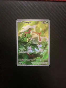 Caterpie 172/165 Pokemon Scarlet and Violet 151 Full Art Illustration Rare - NM - Image 1