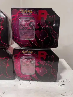Pokemon Destined Rivals Team Rocket Tins Set of 6 Sealed Mewtwo Nidoking Persian - Image 3