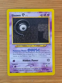 Pokemon TCG Unown [C] 2002 Neo Destiny 57/105 Unlimited Uncommon LP WOTC. - Image 1