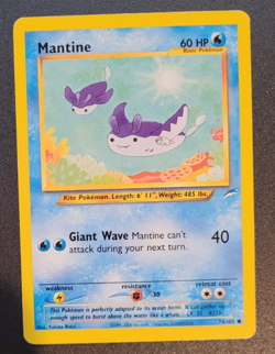 Pokemon Neo Destiny Mantine Common Unlimited 74/105 LP Condition - Image 1