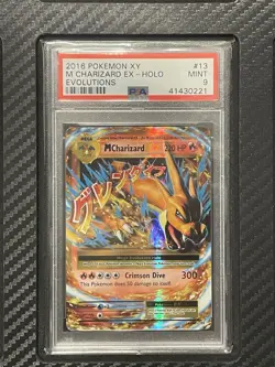 2016 PSA 9 M Charizard EX Holo #13 Mega Pokemon TCG XY Evolutions - Image 1