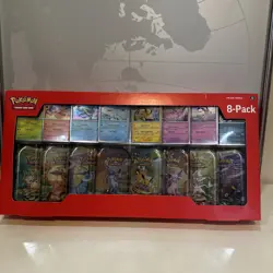 2025 Pokemon TCG: Prismatic Evolutions Mini Tin Exclusive Costco Bundle 8-Pack - Image 1