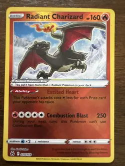 Pokemon Radiant Charizard 2023 Crown Zenith Series #020/159 NEAR MINT - Image 1