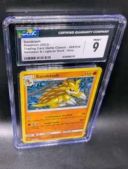 Sandslash 009/034 Trading Card Game Classic Holo Venusaur & Lugia Ex Deck CGC 9 - Image 3