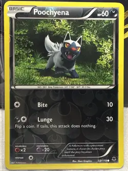 Pokemon Poochyena TCG Card 53/119 Phantom Forces Regular Common EN-LP 2014 - Image 1