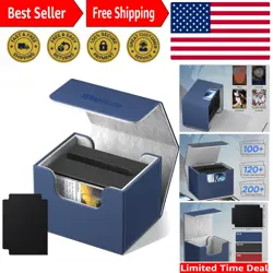 Card Deck Box, Commander Deck Box Holds 100+ Double-Sleeved Cards with Divide... - Image 1