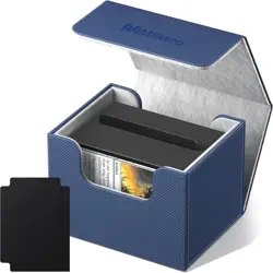 Card Deck Box, Commander Deck Box Holds 100+ Double-Sleeved Cards with Divide... - Image 2