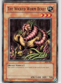 The Wicked Worm Beast - SDK-004 - Common - Unlimited Edition YuGiOh TCG Card MP - Image 1