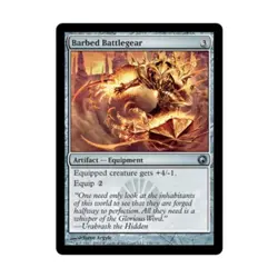 WOTC MtG Scars of Mirrodin Barbed Battlegear (U) (x4) NM - Image 1