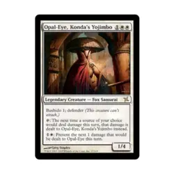 WOTC MtG Betrayers of Kamigawa Opal-Eye, Konda's Yojimbo (R) EX - Image 1