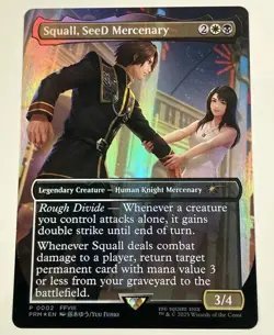 MTG Final Fantasy Showdown Promo Squall, SeeD Mercenary 002 Borderless Foil - Image 1