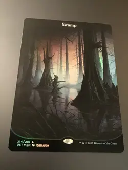 MTG Unstable #214 Swamp Full Art Foil - Image 1