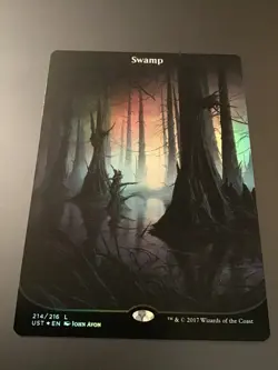 MTG Unstable #214 Swamp Full Art Foil - Image 2