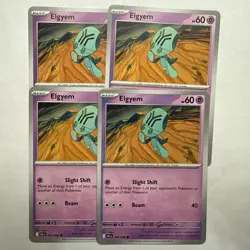 Elgyem x4 (playset) 040/086 Black Bolt (BLK en) Common NM pokemon - Image 1