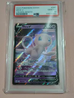Pokemon TCG Mew V 060/159 Sword & Shield Crown Zenith PSA 10 GEM MINT - Image 1