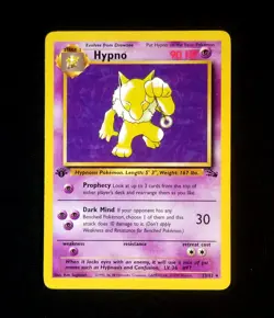 1999 Pokemon Fossil 1st Edition Hypno Rare #23/62 - Image 4