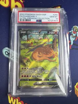 2022 Pokemon Ultra Premium Collection Charizard V SWSH #260 PSA 10 - Image 1