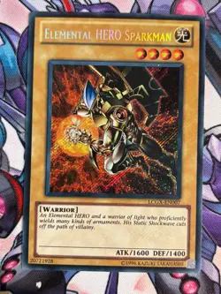 Elemental HERO Sparkman LCGX-EN007 Unlimited SECRET RARE YuGiOh Card - Image 1